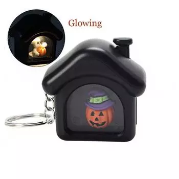 Светодиодный кулон на Хэллоуин, украшение на Хэллоуин, светящиеся брелки, брелки на сумку, брелки на Хэллоуин D