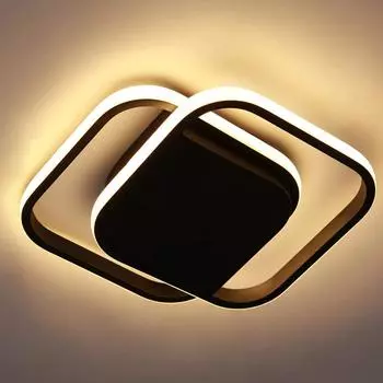 Светодиодный квадратный потолочный светильник, современный металлический потолочный светильник, светодиодный потолочный светильник для домашнего освещения, можно использовать для спальни, коридора, гостиной, балкона