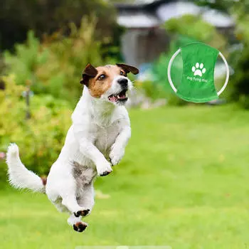 Светодиодный летающий диск для домашних животных с подсветкой для занятий спортом на открытом воздухе, сопротивление укусам, дрессировка собак