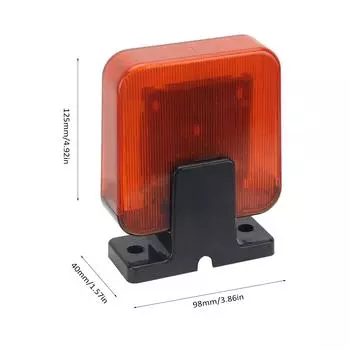 Светодиодный мигающий сигнальный светильник 12-265 В ACDC Сигнальная лампа для гаражных ворот Наружный настенный светодиодный сигнал оранжевый