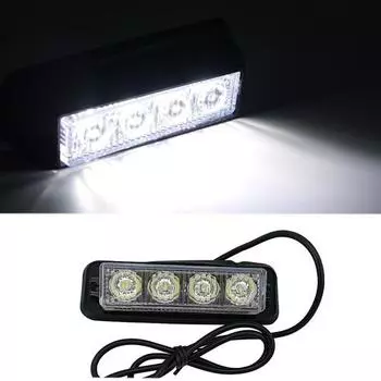 Светодиодный мигающий свет 4 светодиода боковой свет универсальный дверной свет высокая яркость стробоскоп