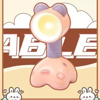 Светодиодный мини-ночник с милой собачкой и олененком, складные настольные лампы, настольный светильник с орнаментом для книг, детская комната, прикроватная тумбочка, декор для спальни, праздничные подарки синий