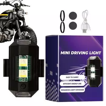 Светодиодный мини-светильник для решетки мотоцикла, мини-светильник для переднего бампера, безопасная ночная езда на велосипеде, аксессуары для мотоциклов CHINA
