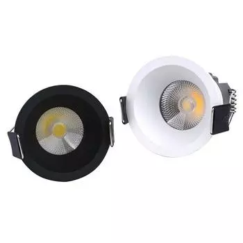 Светодиодный мини-светильник с регулируемой яркостью 3 Вт 10 Вт 110 В 220 В, потолочный светодиодный светильник с антибликовым покрытием, светодиодный точечный светильник для спальни, кухни, винного шкафа, COB, встраиваемый точечный светильник 3W&Warm whi
