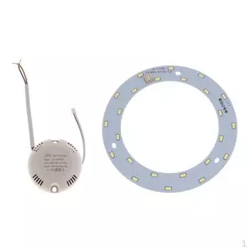 Светодиодный модуль переменного тока 220 В, плата SMD 5735 с драйвером для потолочной лампы, замена освещения «сделай сам» — белый, 12 Вт,
