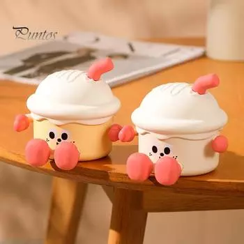 Светодиодный мультяшный ночной светильник с регулируемой яркостью, мягкий свет, без мерцания, энергосберегающий, перезаряжаемый, настольный, для торта, окружающее освещение белый