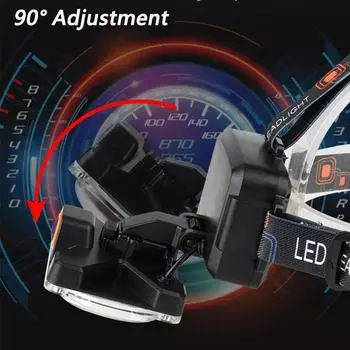 Светодиодный налобный фонарь COB Work с высокой яркостью, перезаряжаемый, фонарик, водонепроницаемый налобный фонарь