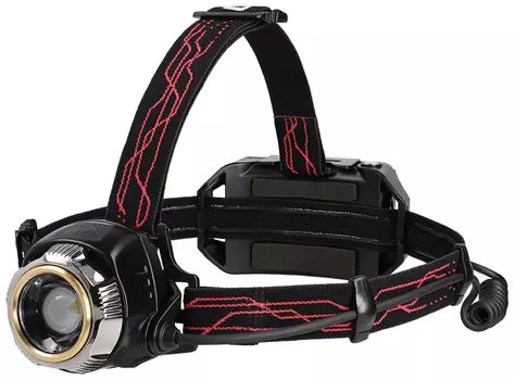 Светодиодный налобный фонарь GENTOS с USB-перезаряжаемым аккумулятором, мощный, 1200 люмен, водонепроницаемый, серии G для работы, профессионального использования (Специальная батарея/AA чёрный