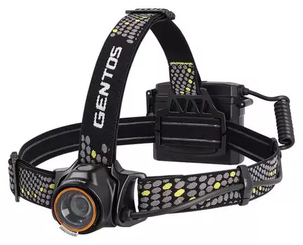 Светодиодный налобный фонарь GENTOS с возможностью зарядки через USB, мощный, 550 люмен, черный, водонепроницаемый, с дальним излучением, 230 м (Специальная батарея/AA чёрный