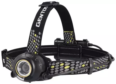 Светодиодный налобный фонарь GENTOS с возможностью зарядки через USB, люмены часов практического распознавания Использует специальную аккумуляторную батарею или 3 батарейки типа АА Head Wars [600