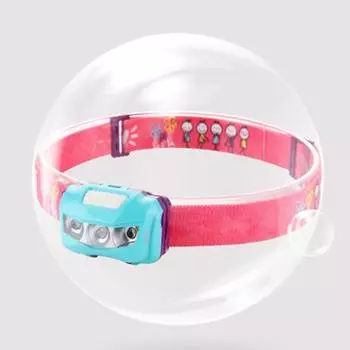 Светодиодный налобный фонарь IPX6, водонепроницаемый сверхлегкий светильник с регулируемым углом освещения, фонарик на голову с питанием от батареи для детей розовый