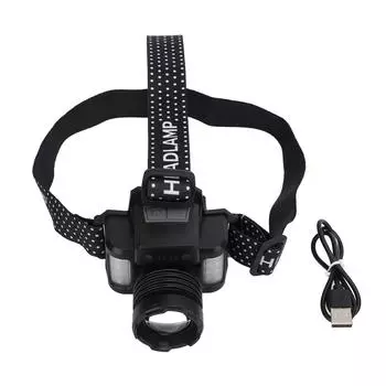 Светодиодный налобный фонарь мощностью 30 Вт, перезаряжаемый, водонепроницаемый, супер яркий, белый лазерный светодиодный зум-фонарь с цоколем