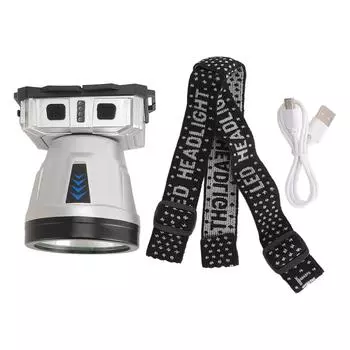 Светодиодный налобный фонарь, перезаряжаемый, водонепроницаемый, с высокой яркостью, мощный налобный фонарь для ночной рыбалки