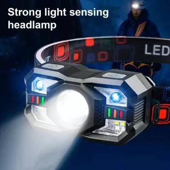 Светодиодный налобный фонарь с красным светом, супер яркий, высокий уровень яркости, 5 режимов освещения