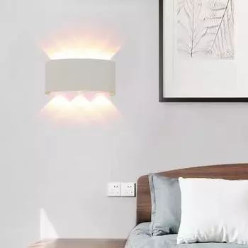 Светодиодный настенный ночник Супер яркий, высокий люмен, водонепроницаемый, устойчивый к ржавчине, надежный настенный светильник для внутреннего освещения, энергоэффективный настенный светильник для внутреннего освещения M чёрный