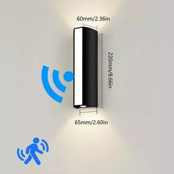 Светодиодный настенный светильник 10 Вт AC85-265 В IP66 водонепроницаемый радарный датчик подходит для дома, улицы, внутреннего декора, внешнего сада AC85-265V&With Radar