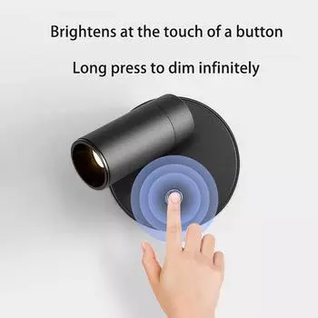 Светодиодный настенный светильник, беспроводной магнитный настенный светильник, перезаряжаемый мобильный комнатный светильник, не требуется проводка, не требуется перфорация, ночник для спальни neutral light белый