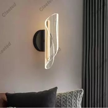 Светодиодный настенный светильник для спальни, кабинета, ресторана, отеля, прикроватной тумбочки, настенные светильники с подсветкой, декор гостиной, настенные светильники в виде свитков white light чёрный