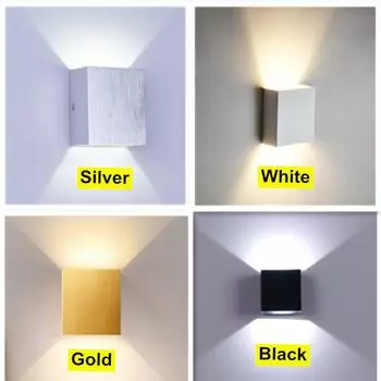 Светодиодный настенный светильник для улицы, для помещений, светодиодный алюминиевый настенный светильник для украшения прохода, лестницы, светильник для спальни, ночник переменного тока 110 В/220 В Warm White 3000K