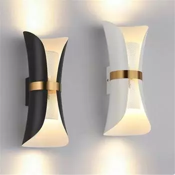 Светодиодный настенный светильник E27, современные настенные светильники для дома, спальни, лестницы, гостиной, дивана, фоновое освещение, декоративная лампа Warm White (2700-3500K) белый