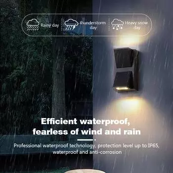 Светодиодный настенный светильник IP65 Водонепроницаемый уличный настенный светильник для сада, балкона, гостиной, спальни, внутреннего и наружного декоративного освещения White Light-6000K