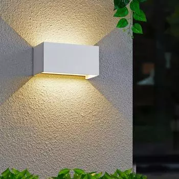 Светодиодный настенный светильник IP65 водонепроницаемый для использования в помещении/на улице AC85-265V 24W черный/белый цвет корпуса алюминиевый настенный светильник с 3 годами гарантии Warm White 3000K