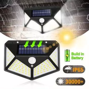 Светодиодный настенный светильник на солнечных батареях, водонепроницаемый, с датчиком движения PIR, простой в эксплуатации и безопасный, солнечный светильник, уличный фонарь для семейного двора и двора 20LED-black