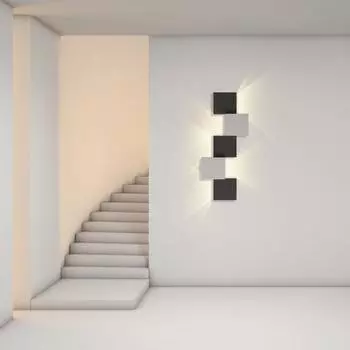 Светодиодный настенный светильник Nordic, простой современный фон для гостиной, настенный светильник для спальни, ночник для коридора, лестницы Tricolor Light