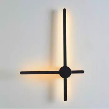 Светодиодный настенный светильник Personality Bedroom Bedside 340° вращающийся настенный светильник черный/золотой прямой трубчатый вращающийся настенный светильник 20W&Warm White (2700-3500K)&AC185-245V чёрный