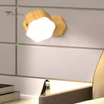 Светодиодный настенный светильник с 3 уровнями яркости, регулируемой яркостью, регулируемым углом наклона, простой в установке, заботящийся о глазах ночной светильник с дистанционным управлением White Light.