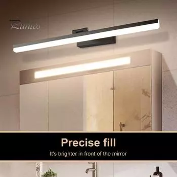 Светодиодный настенный светильник с регулируемой цветовой температурой, регулируемой яркостью, без мерцания, широко используемый современный светодиодный светильник для туалетного столика, подсветка для картин 40cm A серебряный