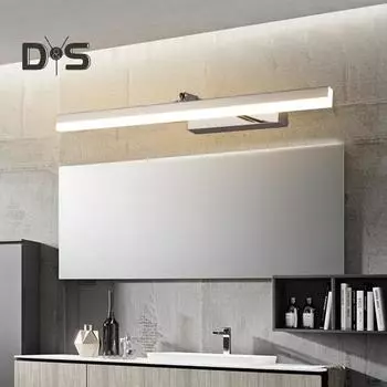 Светодиодный настенный светильник с регулируемой цветовой температурой, регулируемой яркостью, без мерцания, широко используемый современный светодиодный светильник для туалетного столика, подсветка для картин 40cm A серебряный