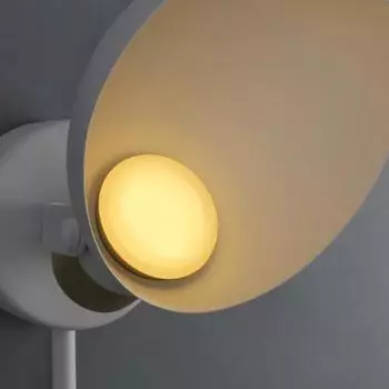 Светодиодный настенный светильник со сменной лампой E14 и выключателем на цепочке, матовый металлический направленный настенный светильник для прикроватной гостиной отеля 5W&Warm White(3000K)&Brace type белый