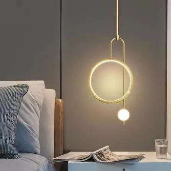 Светодиодный настенный светильник, современная и модная гостиная, спальня, прикроватная лампа, лампа для лестницы и прохода One Size золотой