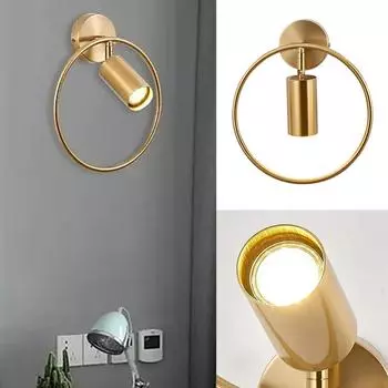 Светодиодный настенный светильник, современная и модная гостиная, спальня, прикроватная лампа, лампа для лестницы и прохода One Size золотой