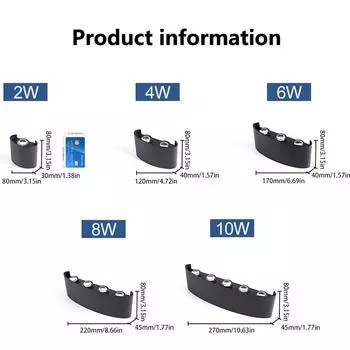 Светодиодный настенный светильник Светодиодная лампа Уличный датчик движения Водонепроницаемый IP66 настенный светильник Освещение для крыльца, сада, гостиной, улицы, лестницы Cold White
