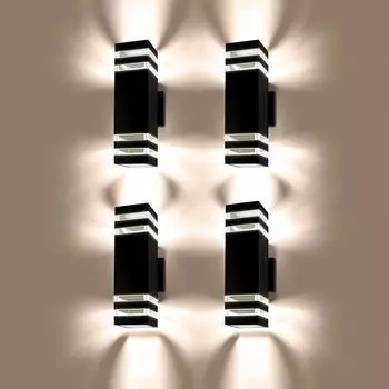 Светодиодный настенный светильник, уличный, переменного тока 220 В-110 В, водонепроницаемая лампа E27, современный интерьер, гостиная, украшение дома, лестница, сад, украшение Warm