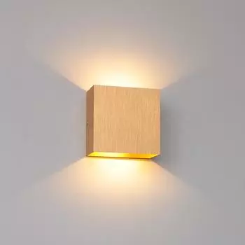 Светодиодный настенный светильник Up Down Lamp для внутреннего декора, настенный светильник из золота и алюминия Warm White (2700-3500K) белый