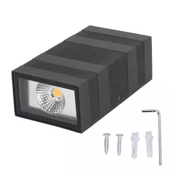 Светодиодный настенный светильник Up Down, водонепроницаемый алюминиевый полосатый светодиодный настенный светильник для внутреннего и наружного использования 85?265В Белый