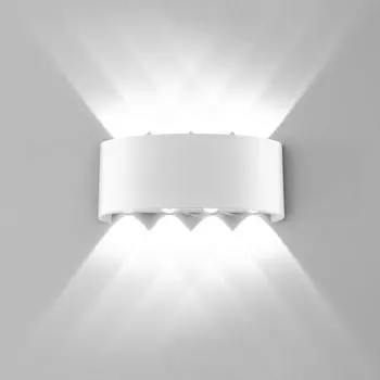 Светодиодный настенный светильник в скандинавском стиле 6 Вт 8 Вт водонепроницаемый для улицы и помещений IP65 современный для дома, лестницы, спальни, прикроватной тумбочки для ванной комнаты Warm White 3000K