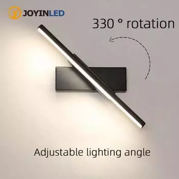 Светодиодный настенный светильник в скандинавском стиле, современный минималистский светильник для спальни, прикроватная лампа, креативный светильник для лестницы, вращающийся настенный светильник для гостиной Warm White