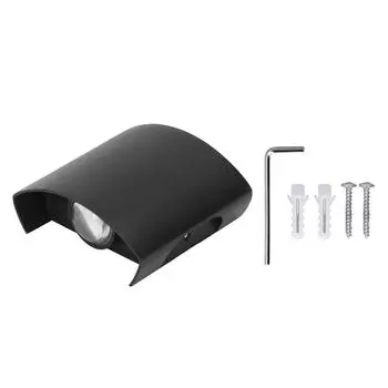 Светодиодный настенный светильник, водонепроницаемый, декоративный, из алюминиевого сплава, черный настенный светильник для улицы 110?265В