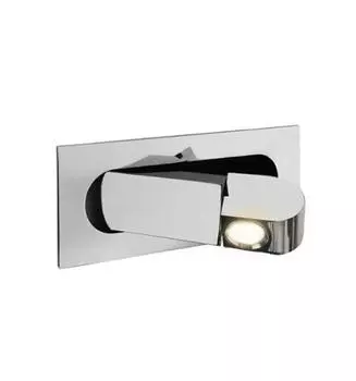 Светодиодный настенный светильник, вращение на 350 градусов, регулируемый угол наклона, прикроватный светильник для чтения в спальне, встраиваемый, складной, домашний декор S Warm White (2700-3500K) серебряный