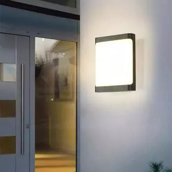 Светодиодный настенный светильник, высокая яркость, без мерцания, IP54, водонепроницаемый, с низким энергопотреблением, настенный светильник, светодиодный светильник для прохода в шкафу White Light. чёрный