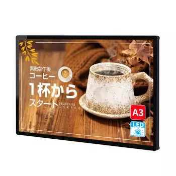 Светодиодный настенный светящийся плакат, держатель для плаката, светодиодная подсветка, высокая яркость, формат A3, панель CJW, тонкая, настольная, подвесная, знак, рамка,