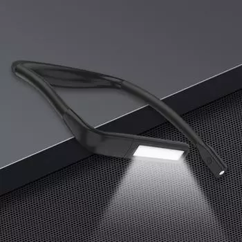 Светодиодный настольный светильник для чтения, гибкий подвесной светильник для чтения на шею, легкий, 3 цвета света для бега, ходьбы, кемпинга, учебы чёрный