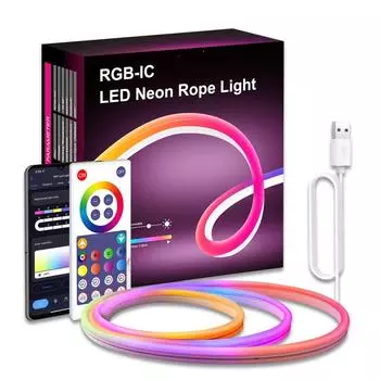 Светодиодный неоновый свет с граффити, совместимый с Wi-Fi / Bluetooth, полоса света длиной 3 метра, моделирование своими руками 16 миллионов Bluetooth-compatible version