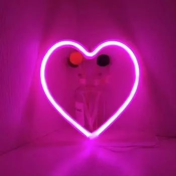 Светодиодный неоновый светильник, необычный светильник LOVE Wine Glass Butterfly Flamingo Note Shape Lights Internet Celebrity Holiday Decorative Lamp Warm light