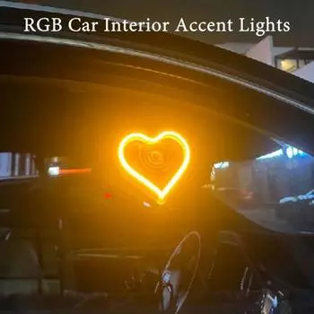 Светодиодный неоновый светильник в форме сердца, режимы стробоскопической вспышки, суперяркий, простая установка, светодиодный дисплей, вывеска, автомобильное освещение, аксессуары белый