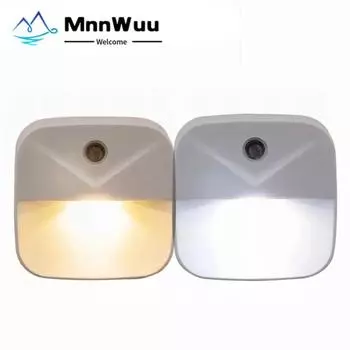 Светодиодный ночник, беспроводной датчик света, ночник от заката до рассвета для маленьких детей, прикроватная лампа для спальни, коридора EU Plug теплый белый